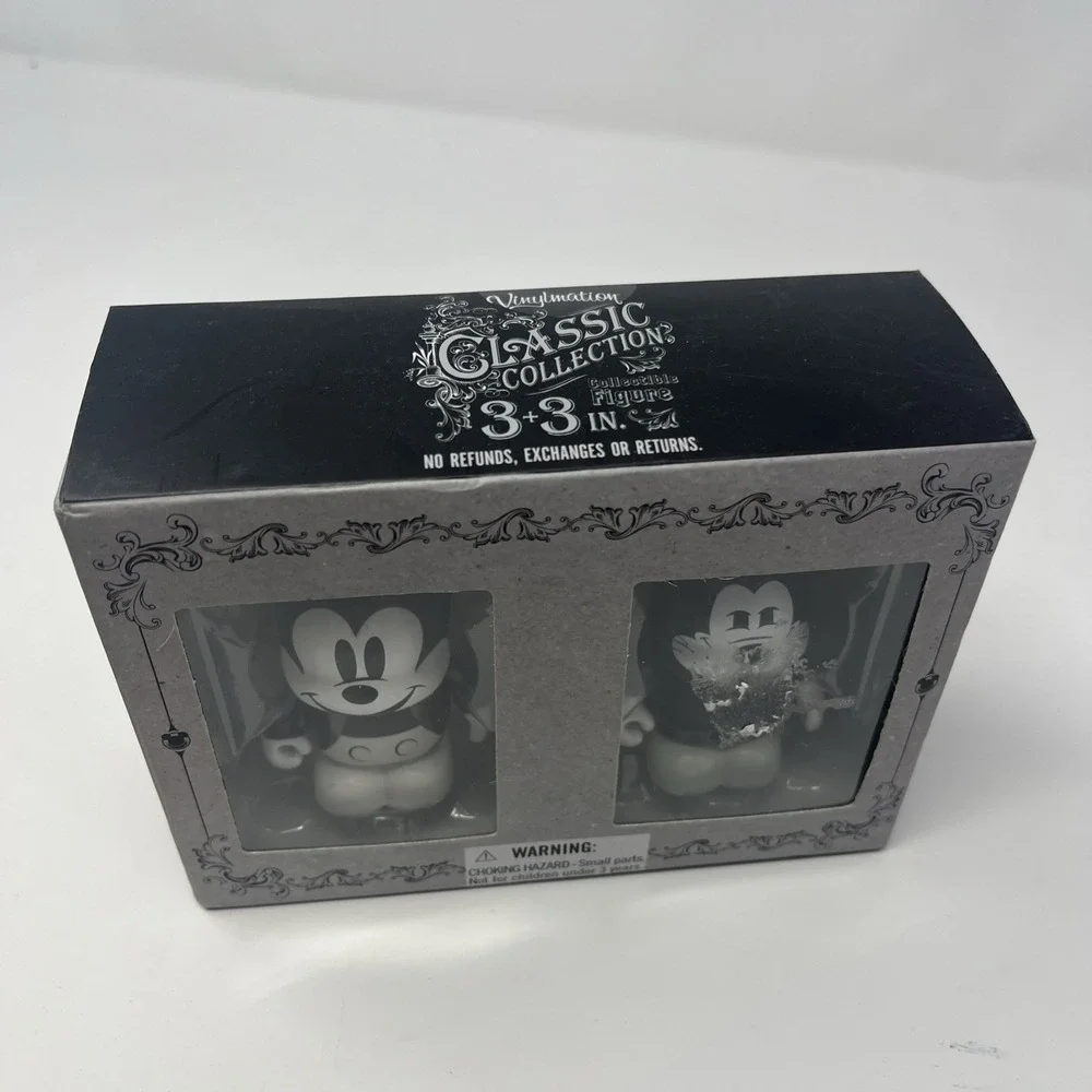 Disney Mickey & Goofy Orphan's Benefit 1934 Black White Vinylmation Set LE 2500